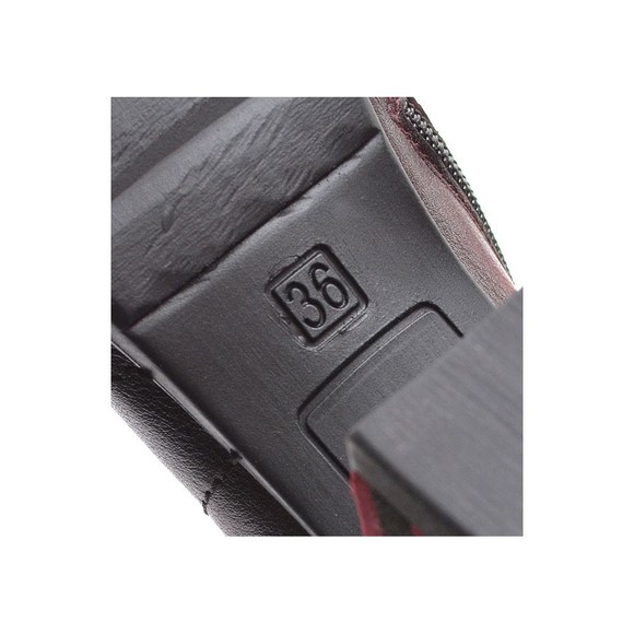 Maciejka 4251 Red Leather Heeled Lace Up Zip Boots 36 New - Picture 7 of 8